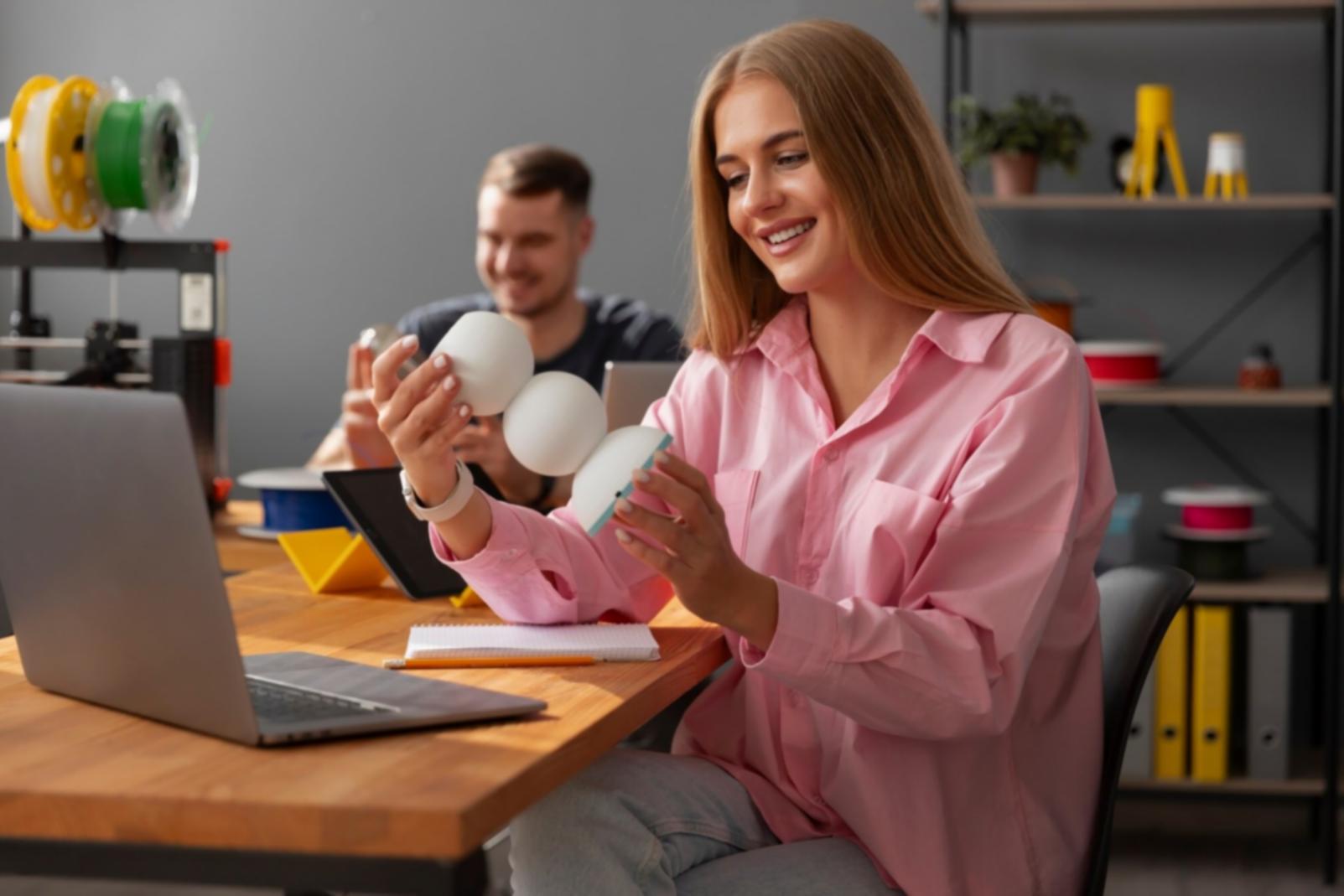 Financial analysis workspace with charts and calculations